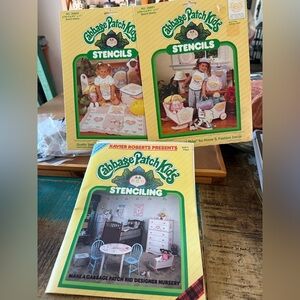 Set of 3 Cabbage Patch Kids Stencil Set, great Vintage Lot!